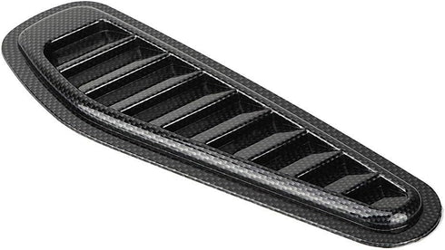 Air Flow Intake Cover, 2pcs Carbon Fiber Style Car Air Flow Intake Decorative Scoop Bonnet Vent Hood Cover Universal Air Flow Vent Cover Hood Scoo...