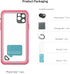 Waterproof Case Front Screen Protector Unisex, Suitable for iPhone 11ProMax Cell Phone (Pink&Clean)...