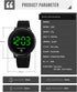 Sport Watch, Fashion Touch LED Digital Watch Outdoor 50M Waterproof Rubber Bands Wristwatch for Men Women Teens Students (Black-LED touch)...