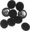 10PCS Fabric Cloth Covered Buttons with Metal Shank Buttons for Suits Gowns Blouses Tuxedo Sweaters Fabric Buttons Black 20mm...