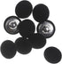 10PCS Fabric Cloth Covered Buttons with Metal Shank Buttons for Suits Gowns Blouses Tuxedo Sweaters Fabric Buttons Black 20mm...