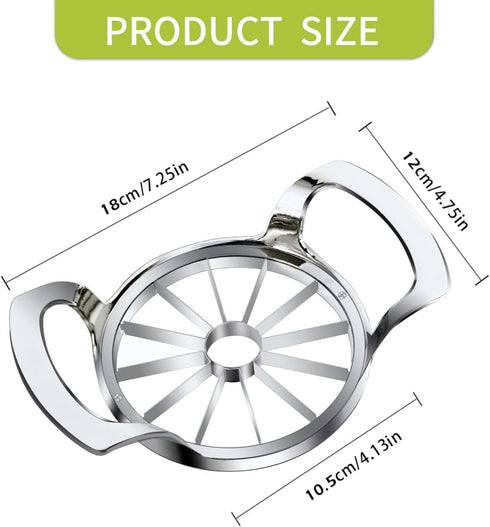 LIIGEMI Apple Slicer,12-Blade Extra Large Apple Corer, Heavy Duty Stainless Steel Apple Cutter and Divider?Easy to Use, Time-Saving....