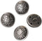 YaHoGa 10PCS 1 Inch (25mm) Large Antique Metal Buttons with Shank for Blazers,Suits,Jackets (Antique Silver)...