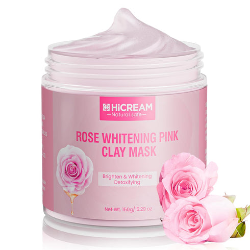 Rose Clay Facial Mask, Clay Mask Reduce the Blackheads, Pink Clay Mask with Kaolin and Collagen, Gentle Skincare for Women and men, Moisturizing 5...