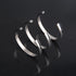 Hair Tie Bracelet Stainless Steel Grooved Cuff Bangle Gift for her (3 PCS silver)...
