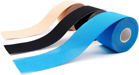 Joint Forces Waterproof Kinesiology Tape - 2 inches x 16.5 ft. per roll, Latex-Free, for Muscle Pain Relief and Joint Support (Blue)...
