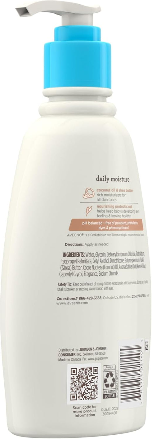 Aveeno Baby Daily Moisturizing Cream with Prebiotic Oat, Hypoallergenic Baby Lotion with Coconut Oil & Shea Butter Moisturizes Sensitive Skin for ...