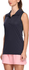 LastFor1 Women's Polo Sleeveless Shirts UPF 50+ Quick Dry Golf Tennis Athletic Tank Tops Outdoor Sports Navy XXL...
