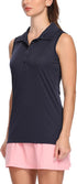 LastFor1 Women's Polo Sleeveless Shirts UPF 50+ Quick Dry Golf Tennis Athletic Tank Tops Outdoor Sports Navy XXL...