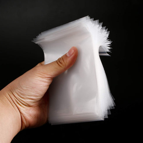 200Pcs Small Zip Plastic Bags, 3.5 x 5 Inches Resealable Self Sealing Zipper Clear Plastic Bags for Jewelry, Cookie, Candy, Birthday Party Self Se...