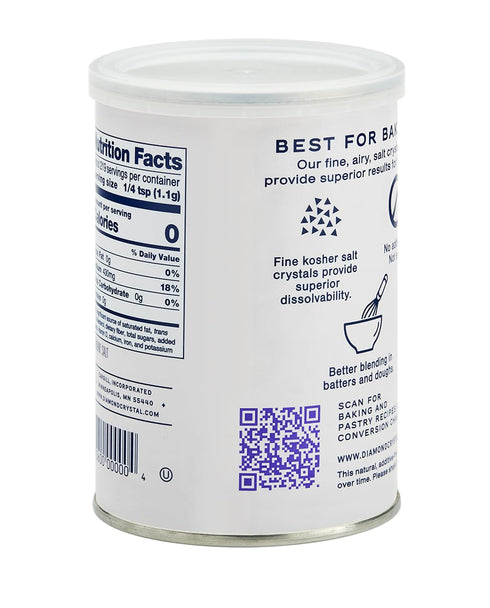 Diamond Crystal Baking Salt, Fine Kosher Salt 8.5oz...