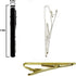 3pc Mens Tie Bar Clip for Regular Necktie, Gold Silver Black with Luxury Gift Box Set...