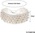 Fashion Multi Strand Simulated Pearl Resin Chain Collar Choker Statement Necklace Costume Jewelry for Women...