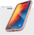 ENCASED Protective Rebel Series Compatible with iPhone 12 Case Heavy Duty Full Body Rugged Cover - White/Pink...