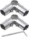 2 Sets of 90 Degree Structural Pipe Connectors, 3-way Metal Connectors, for 3-Way Pipe Clamp end Rail Clamps (for 1" or 25MM or 3/4" OD, Silver)...