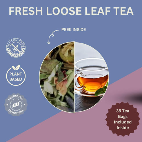 Sleep Easy Herbal Tea (w/Chamomile, Lavender, Lemon Balm, Valerian Root, & Passion Flower) For A Good Nights Rest...