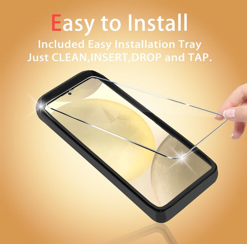 iAnder 3 Pack Glass Screen Protector for Galaxy S24 Plus, 2 Pack Galaxy S24+ Camera Lens Protector with Easy Installation Tray, Supports Fingerpri...