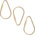 Dong Huang 3pcs Durable Brass Screw Lock Clip Key Ring for Keychains, Tear Drop Shape Keychain Clip, Simple Style Key Chains Women for Car Keys, C...