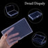 6 Pack Small Plastic Containers with Hinged Lids, Rectangle Clear Storage Boxes for Beads, Jewelry, Game Pieces, Crafts Items and Office Supplies ...