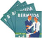 3dRose Vintage Bermuda Couple on Bicycle - Ceramic Tile Coasters, Set of 4 (CST_99198_3)...