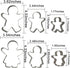 6PCS Cute Funny Gingerbread Boy and Girl Christmas Lebkuchen Cookie Cutter Molds, Like A Family by CSPRING...