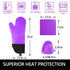 Silicone Oven Mitts and Pot Holders Sets, MTZRFLL Extra Long Heat Resistant Oven Gloves with Hot Pads and Mini Oven Mits Set for Kitchen Cooking B...