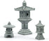 3 PCS Miniature Figurines Stone Pagoda Lantern Garden Statues Tiny Home Kit Meditation Accessories for Zen Garden Home Decor Yard Decorations Outd...