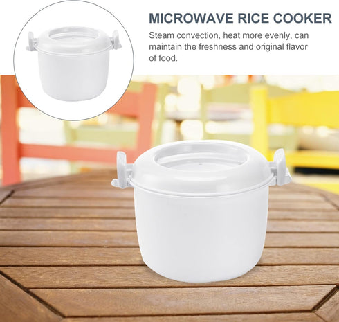 DOITOOL Microwave Rice Cooker - Mini Rice Cooker for Microwave Oven - Microwave Steamer Rice Cooker Small Rice Maker for Pasta, Chicken, Bacon, Ve...