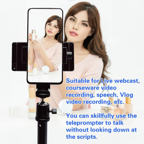 Teleprompter iPhone & Android, Double Phone Holder for Video Recording, Neewer Teleprompter Kit, The Collapsing Design Allows for Easy Storage and...