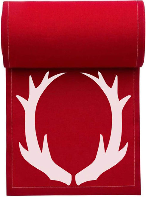 Five Star Napkins Antler Christmas Cocktail Napkins - Red Cotton - 4.5" x 4.5" - Single Use - Party, Events, Holiday (50 x)...