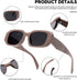 Trendy Rectangle Sunglasses Womens Men Fashion Classic Sun glasses Retro Shades...