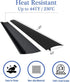 ITEMporia Silicone Stove Gap Covers (2 Pack), Easy Clean Heat Resistant Oven Gap Filler To Seal Between Stovetop and Counter (25 Inches, Black)