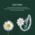 Daisy Anxiety Relieve Rings - 925 Sterling Silver You Are My Sunshine Sunflower Fidget Jewelry ADHD Stress Relieving Spinner Ring for Women...