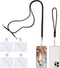 simarro Universal Cell Phone Lanyard, 2 Phone Chains with 4 Transparent Replacement Mobile Phone Straps Adjustable Nylon Neck Strap for All Smartp...