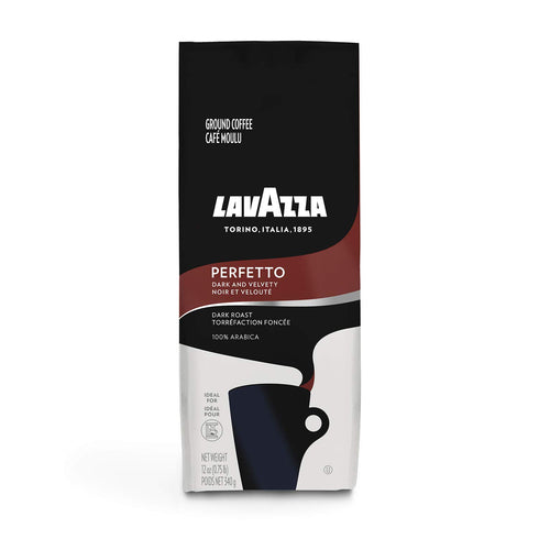 Lavazza Perfetto Ground Coffee Blend, Dark Roast, 100% Arabica, Full-bodied, 12 oz - Packaging May Vary...