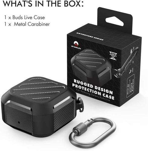 Samsung Galaxy Buds FE (2023) Protective Case - Shock-Proof, Wireless Charging (Black)...
