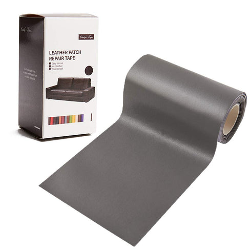 Leather Repair Patch Tape Night Gray 3 x 60 inch Self Adhesive Leather Repair Tape for Furniture, Car Seats, Couch, Sofa, Office Chair, Vinyl Repa...
