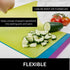 Nicole Home Collection Flexible Cutting Mats Set of 3 - BPA-Free Plastic Color-Coded Kitchen Chopping Boards, 12"x15", Durable Non-Slip Mats for M...