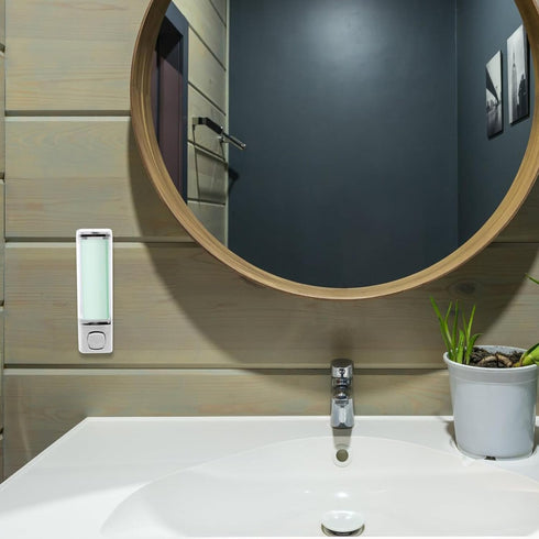 Travel Shampoo Hand Soap Dispenser Hand Liquid Holder Box Container Refillable Shower Loquid Cleaning Solution Dispenser for Home Office (Plating)...