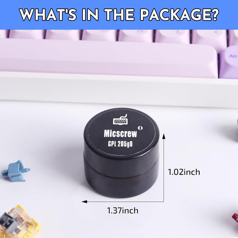 0.35 OZ GPL 205G0 for Mechanical Keyboard and Switches, GPL 205 G0 Keyboard Lube with Nonvolatile, Noflammable Lubrication?Up to 220 Switches Can ...