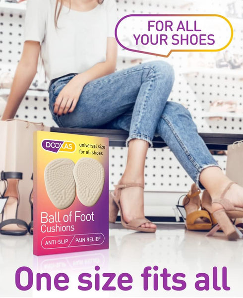 Premium Flannel High Heel Pads for Women - Ball of Foot Cushion Inserts - Comfortable Heel Inserts for Women's Shoes - Pain Relief Metatarsal Pads...