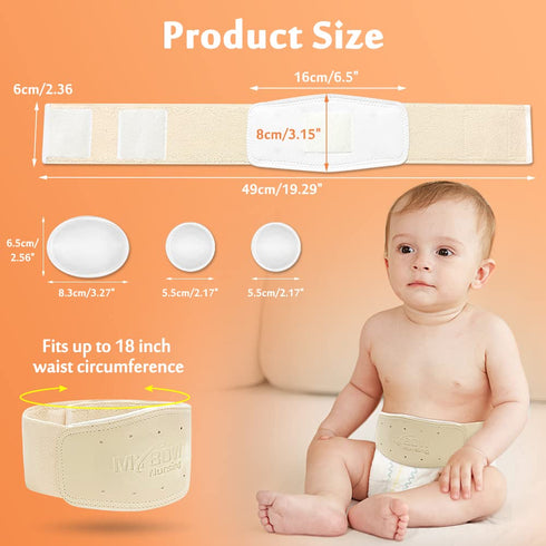 Umbilical Hernia Belt Baby Belly Button Band Newborn Cover Infant Tummy Wrap Umbilical Cord Belt Baby Support Truss Child Adjustable Belly Band Ab...