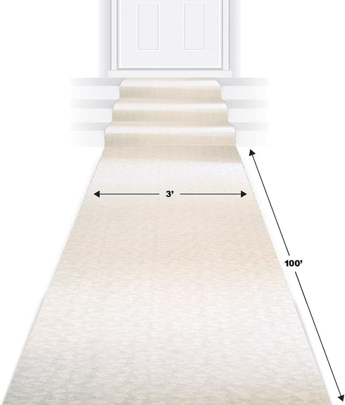 Beistle Novelty Polyester Fabric Floral Aisle Runner Wedding Ceremony Decoration 3' x 100'...