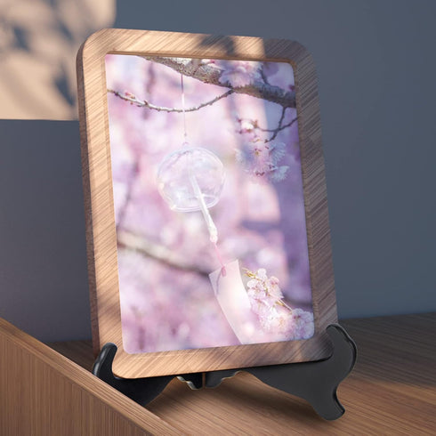 4 pcs 7 Inch Wooden Display Stand Plate Holder Easels Dish Rack Photo Frame Holder for Wedding Decorations, Birthday Party and Home Decoration,Bla...