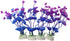 4 Pcs Green Artificial Plastic Plants Fish Tank Plants Fish Aquarium Decoration (Purple)...