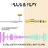 4 Pcs 6.35mm (1/4 inch) Male to 3.5mm (1/8 inch) Female Stereo Headphone Adapters, 3.5mm/1/8'' Female to 6.35mm/1/4'' Male Stereo Audio Adapter Ja...