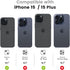 Tensea for iPhone 15 / iPhone 15 Plus Camera Lens Protector, 9H Tempered Glass Camera Cover Screen Protector, HD Clear, Metal Individual Ring for ...