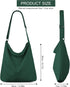 Kememo Corduroy Hobo Bag Crossbody Tote Bag with Zipper, Large Capacity Shoulder Bag Handbags Shopping Bag for Women...