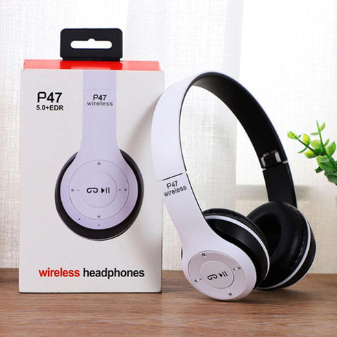 ASHATA for Bluetooth Headphones Over Ear, Foldable Stereo Headset, Sports Headphone Multifunction Deep Bass Noise Reduction for Home Office Travel...