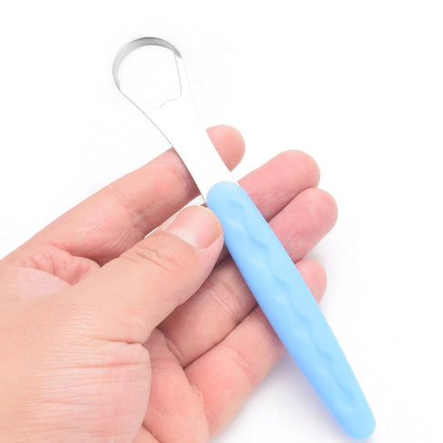 2 Pcs New Version Tongue Scrapers Cleaner for Adults & Kids, Medical Grade Metal Tongue Brushes Set for Fresh Breath Dental Eliminate Bad Breath i...
